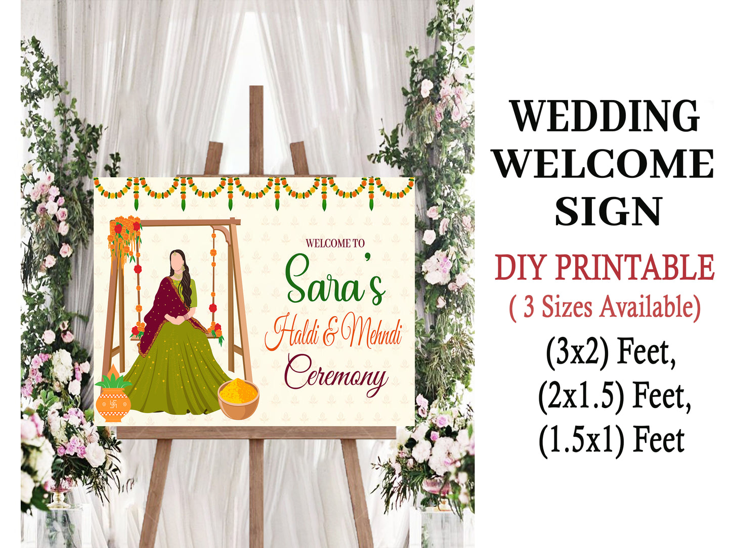 Wedding Ceremony Theme Party Welcome Board