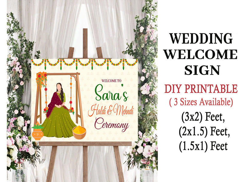 Wedding Ceremony Theme Party Welcome Board