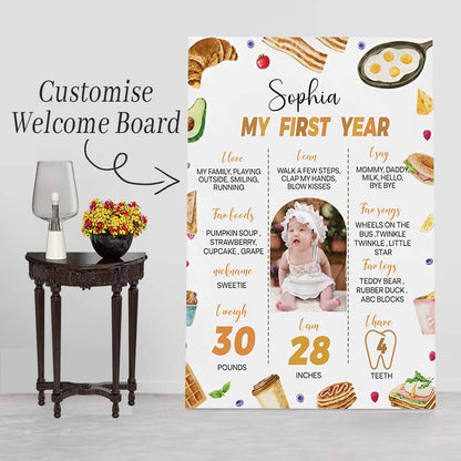 Customized Chalkboard Milestone Board for Kids Birthday Party