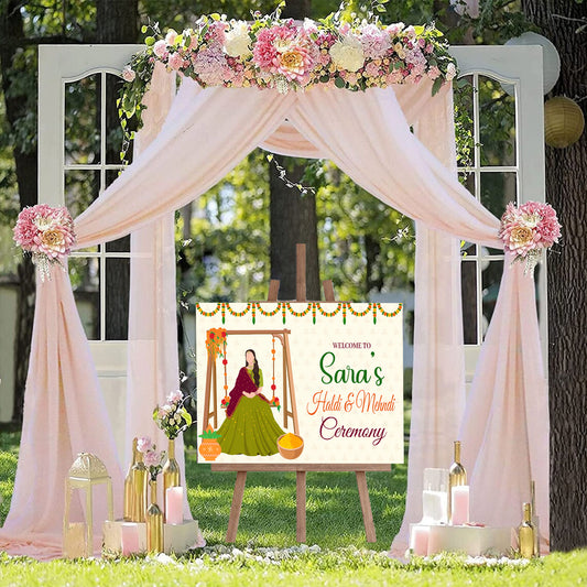 Wedding Ceremony Theme Party Welcome Board