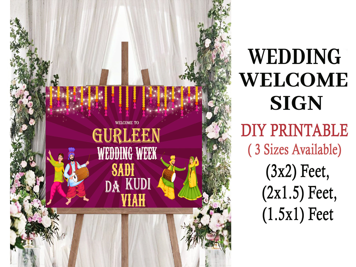 Wedding Ceremony Theme Party Welcome Board