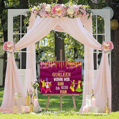 Wedding Ceremony Theme Party Welcome Board