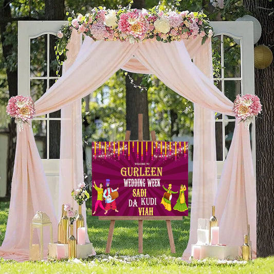 Wedding Ceremony Theme Party Welcome Board