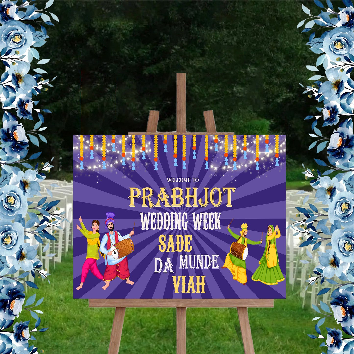 Wedding Ceremony Theme Party Welcome Board