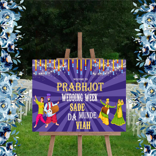 Wedding Ceremony Theme Party Welcome Board