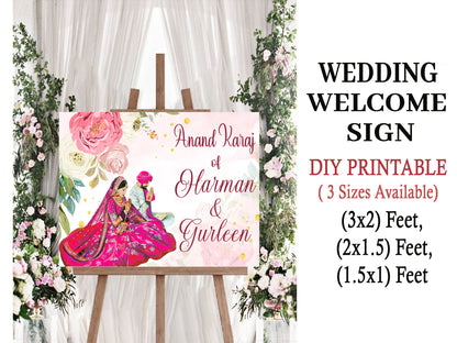 Wedding Ceremony Theme Party Welcome Board