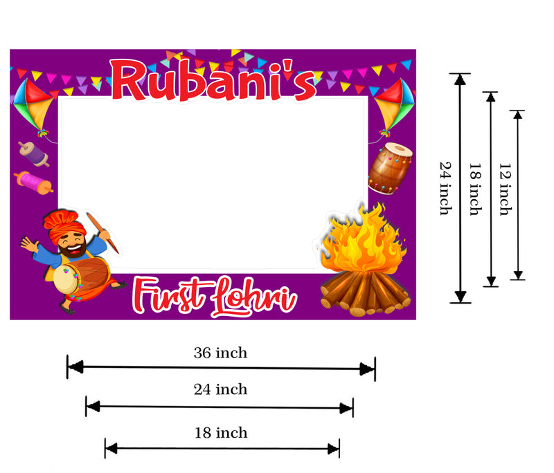 Lohri Selfie Photo Booth Picture Frame