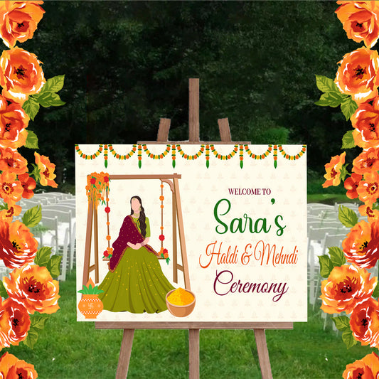 Wedding Ceremony Theme Party Welcome Board