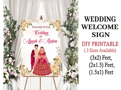 Wedding Ceremony Theme Party Welcome Board