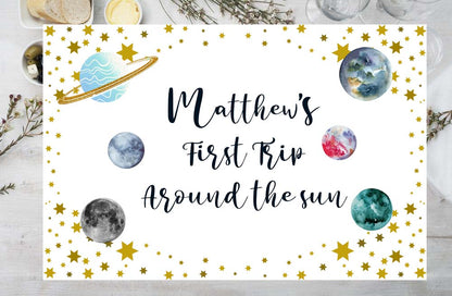 Space Theme Birthday Table Mats for Decoration