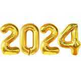 New Year Party Gold Foil Number Balloons for Decorations