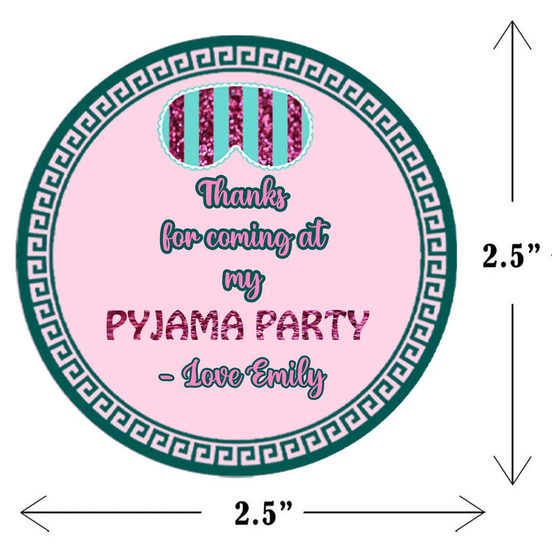 Pyjama Theme Birthday Party Thank You Gift Tags