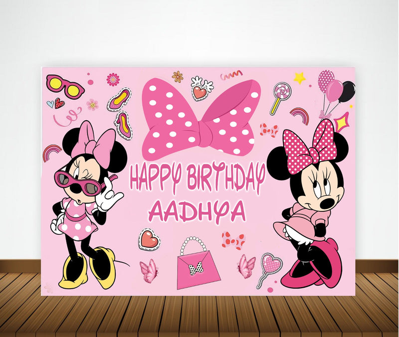 Minnie Theme Birthday Backdrop