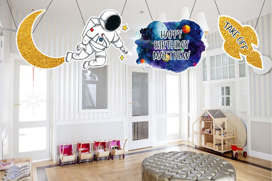 Space Theme Birthday Party Theme Hanging Set for Decoration