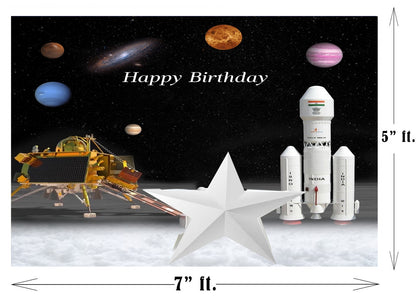 Space Theme Party Backdrop
