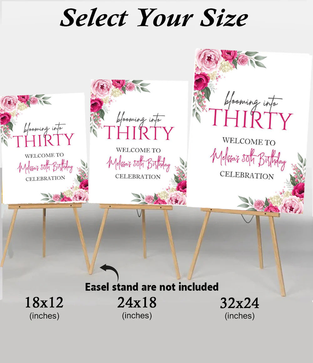 Milestone Birthday Party Welcome Board