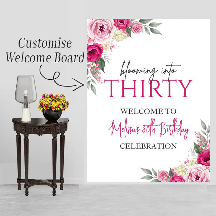Milestone Birthday Party Welcome Board