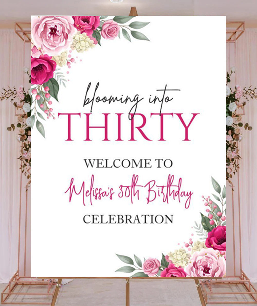 Milestone Birthday Party Welcome Board