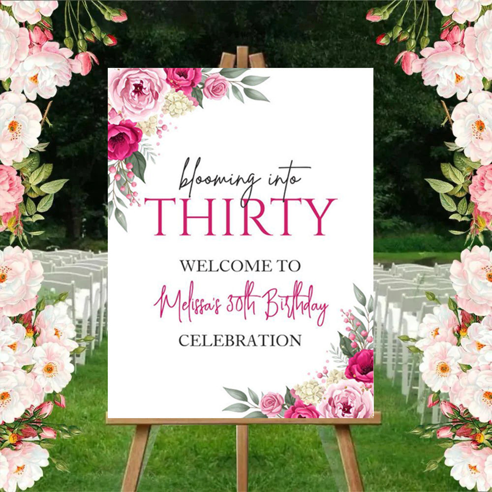 Milestone Birthday Party Welcome Board