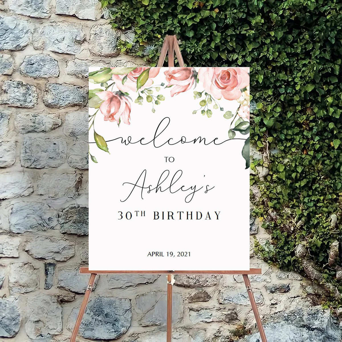 Milestone Birthday Party Welcome Board