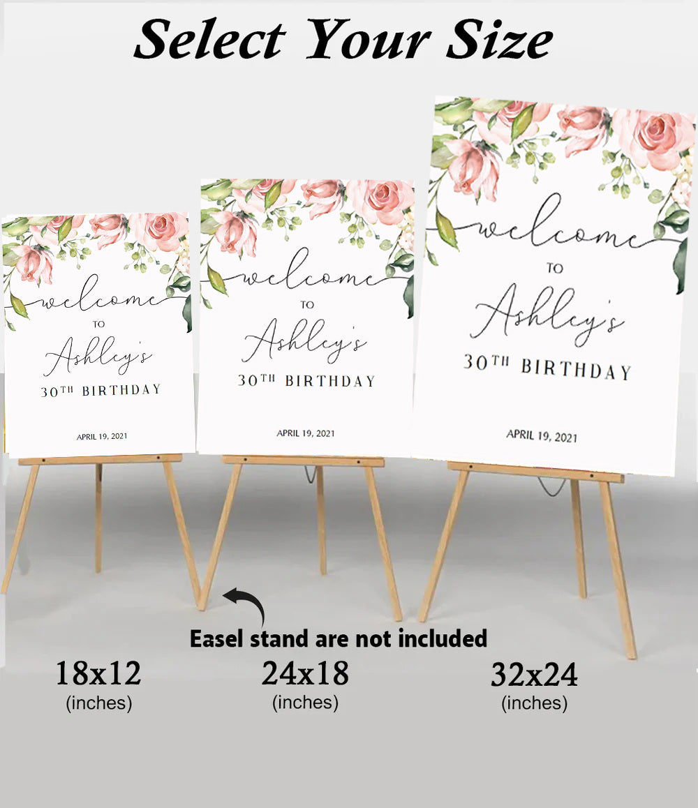 Milestone Birthday Party Welcome Board