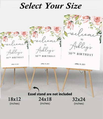 Milestone Birthday Party Welcome Board