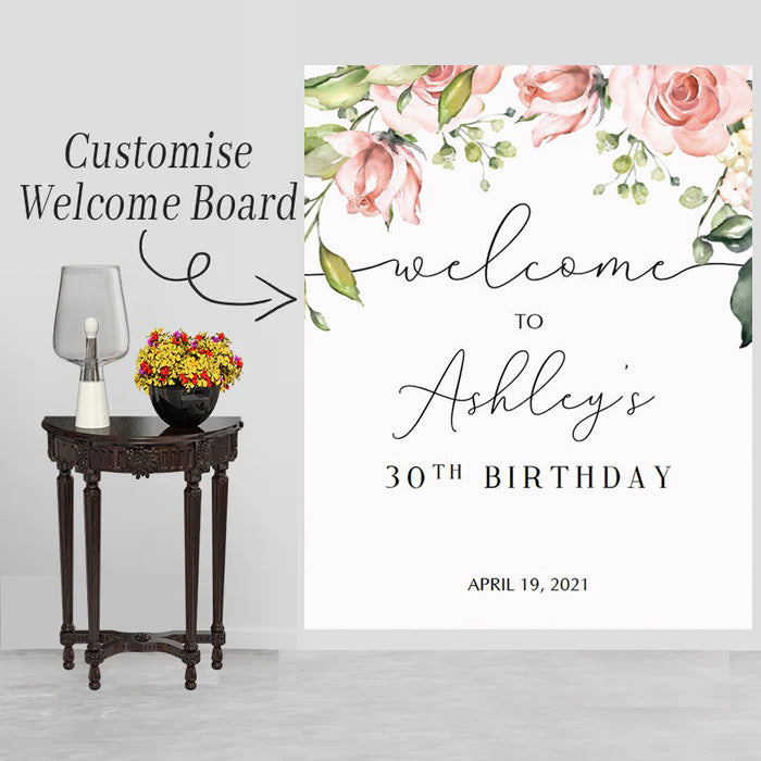 Milestone Birthday Party Welcome Board