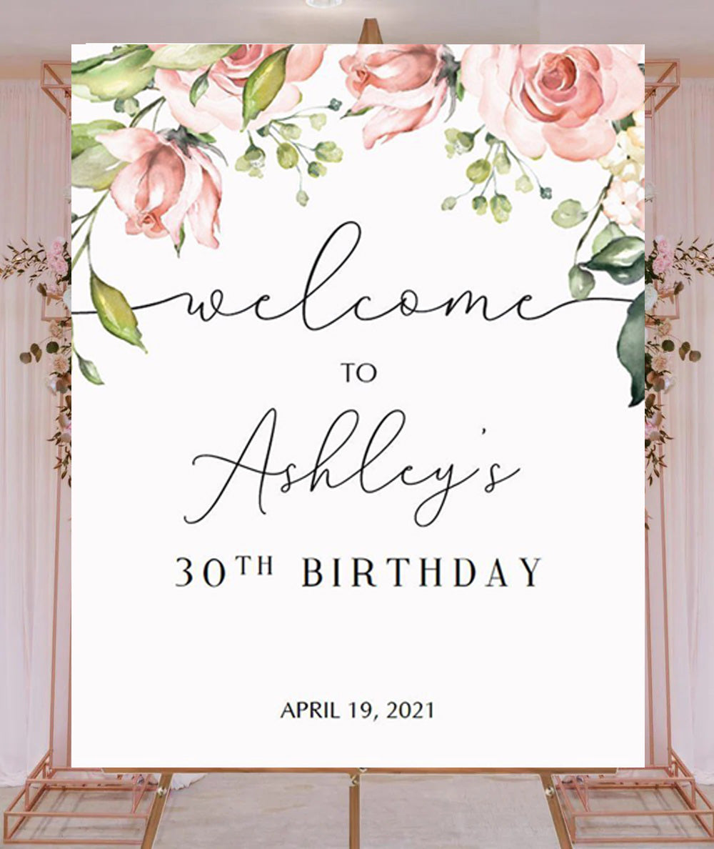 Milestone Birthday Party Welcome Board