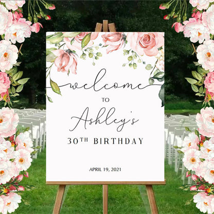 Milestone Birthday Party Welcome Board