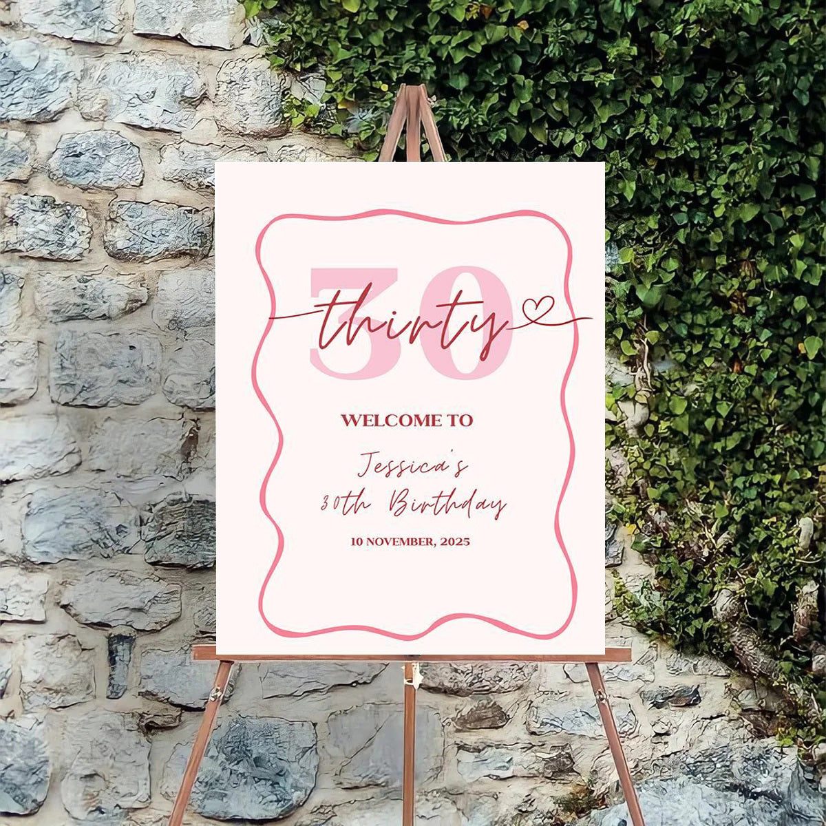 Milestone Birthday Party Welcome Board