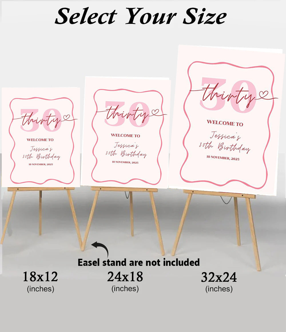 Milestone Birthday Party Welcome Board