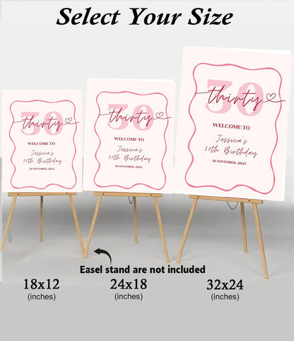 Milestone Birthday Party Welcome Board