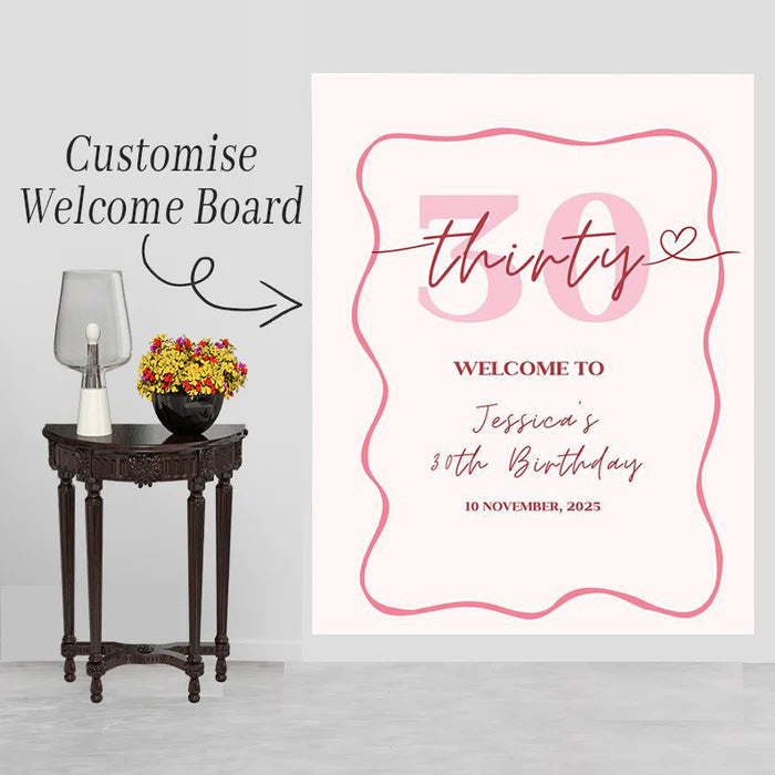 Milestone Birthday Party Welcome Board