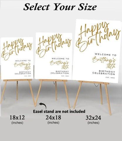 Milestone Birthday Party Welcome Board