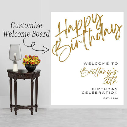 Milestone Birthday Party Welcome Board