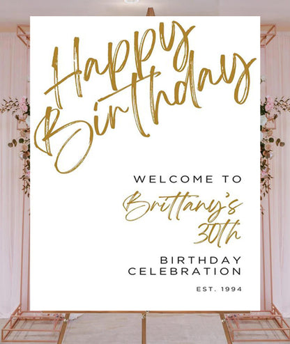 Milestone Birthday Party Welcome Board