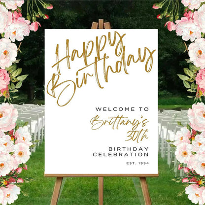 Milestone Birthday Party Welcome Board