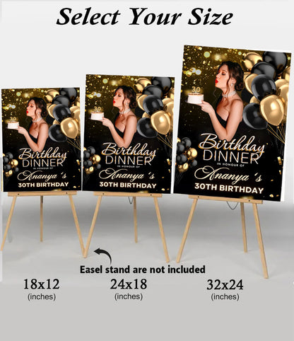 Milestone Birthday Party Welcome Board