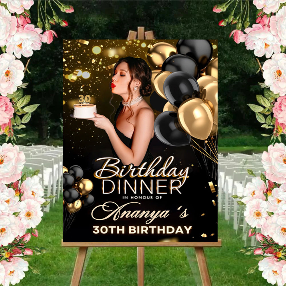 Milestone Birthday Party Welcome Board