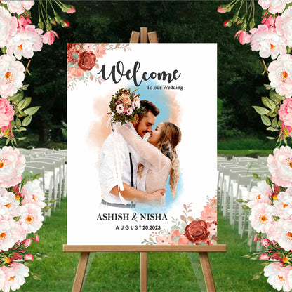 Wedding Ceremony Theme Party Welcome Board