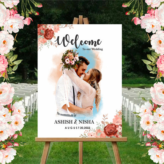 Wedding Ceremony Theme Party Welcome Board