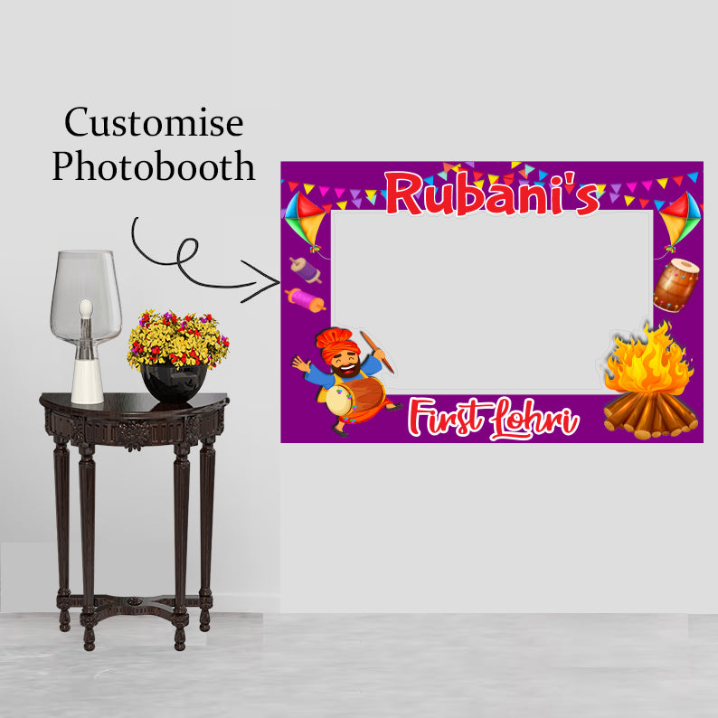 Lohri Selfie Photo Booth Picture Frame