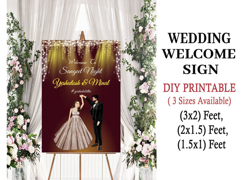 Wedding Ceremony Theme Party Welcome Board