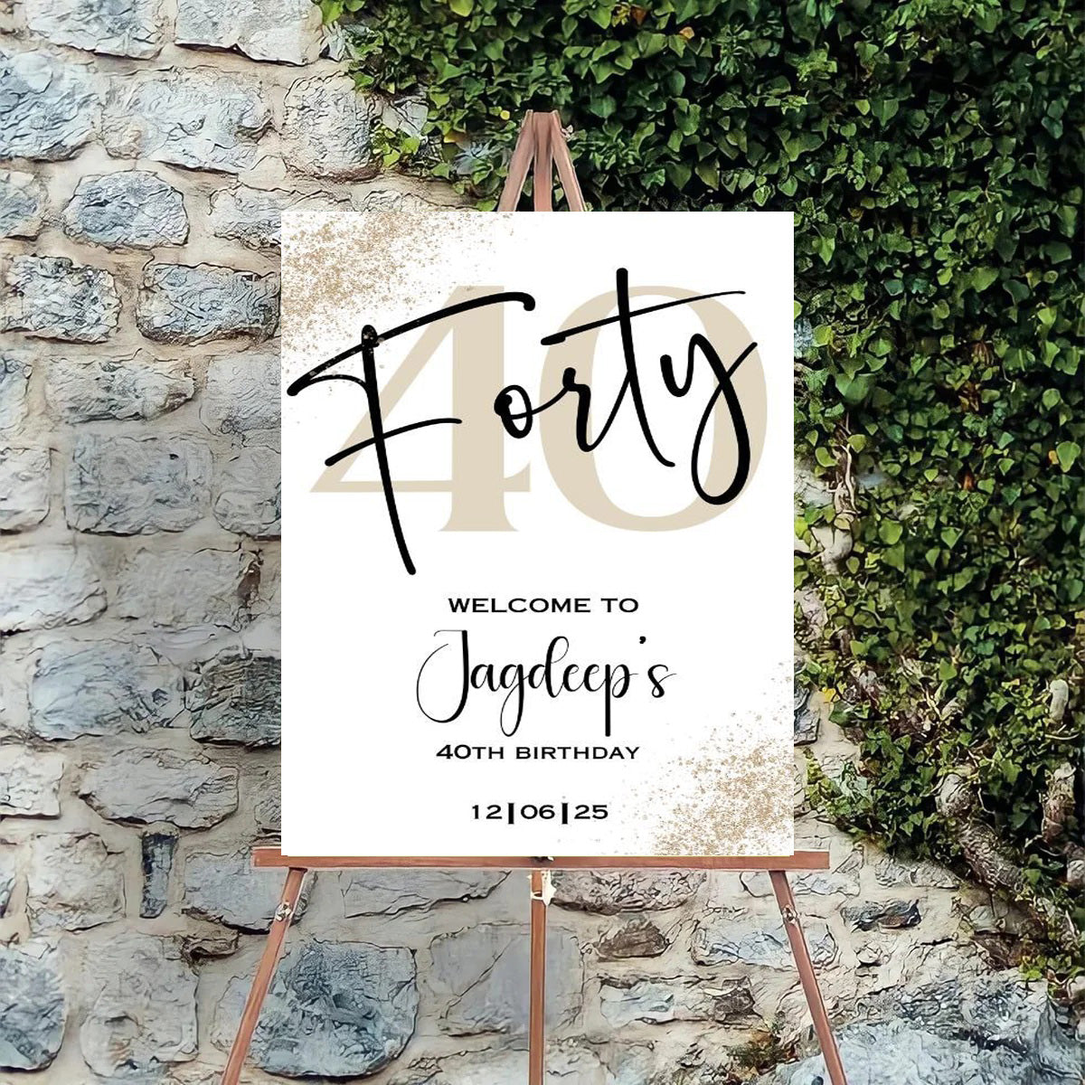 40th Birthday Milestone Birthday Party Welcome Board