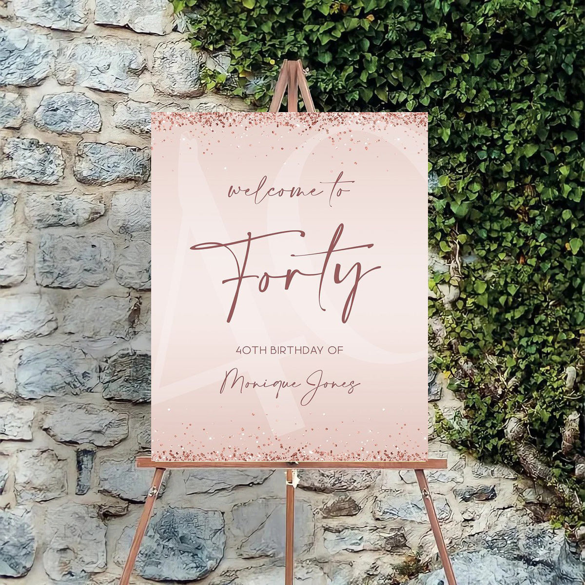 40th Birthday Milestone Birthday Party Welcome Board