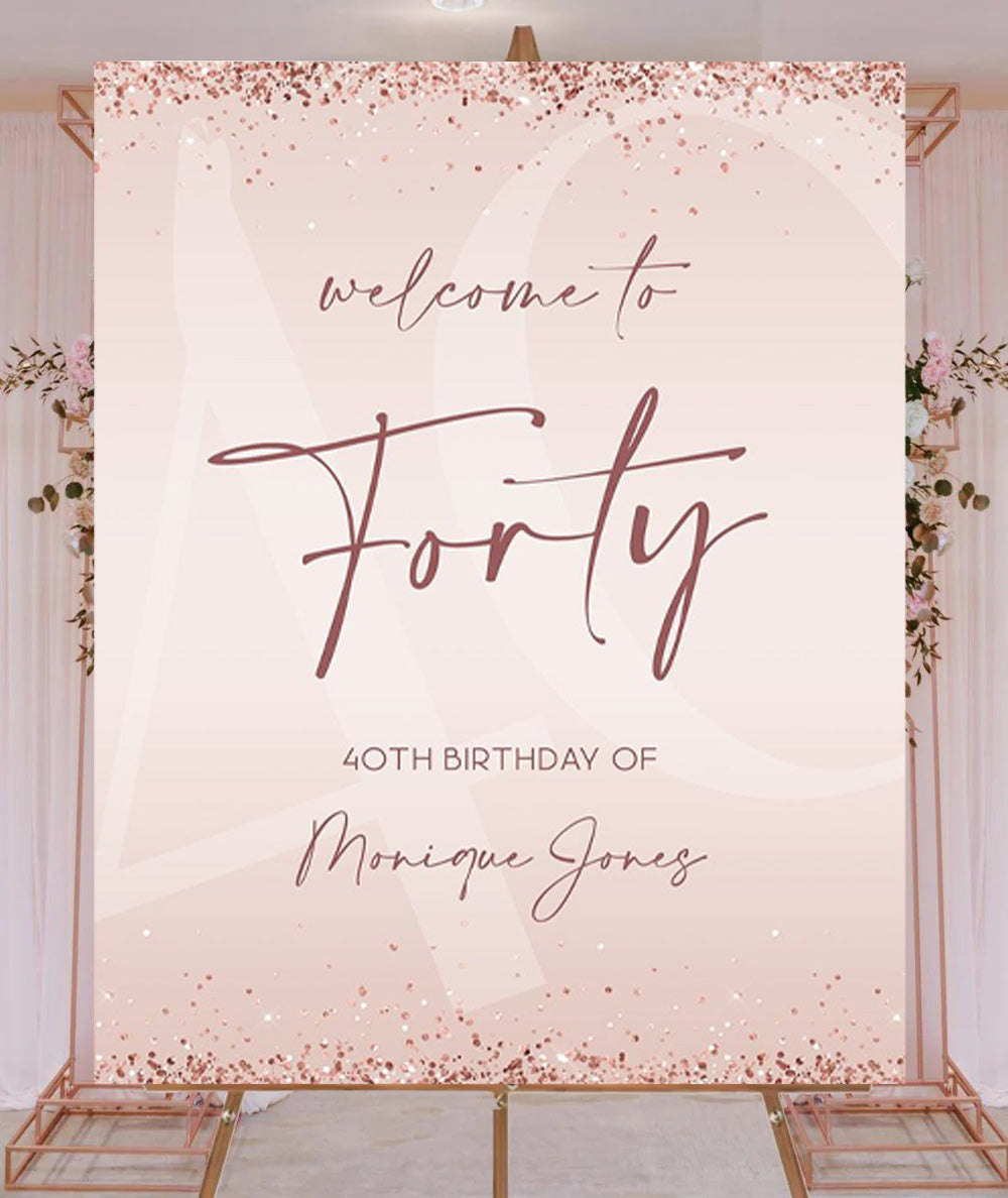 40th Birthday Milestone Birthday Party Welcome Board