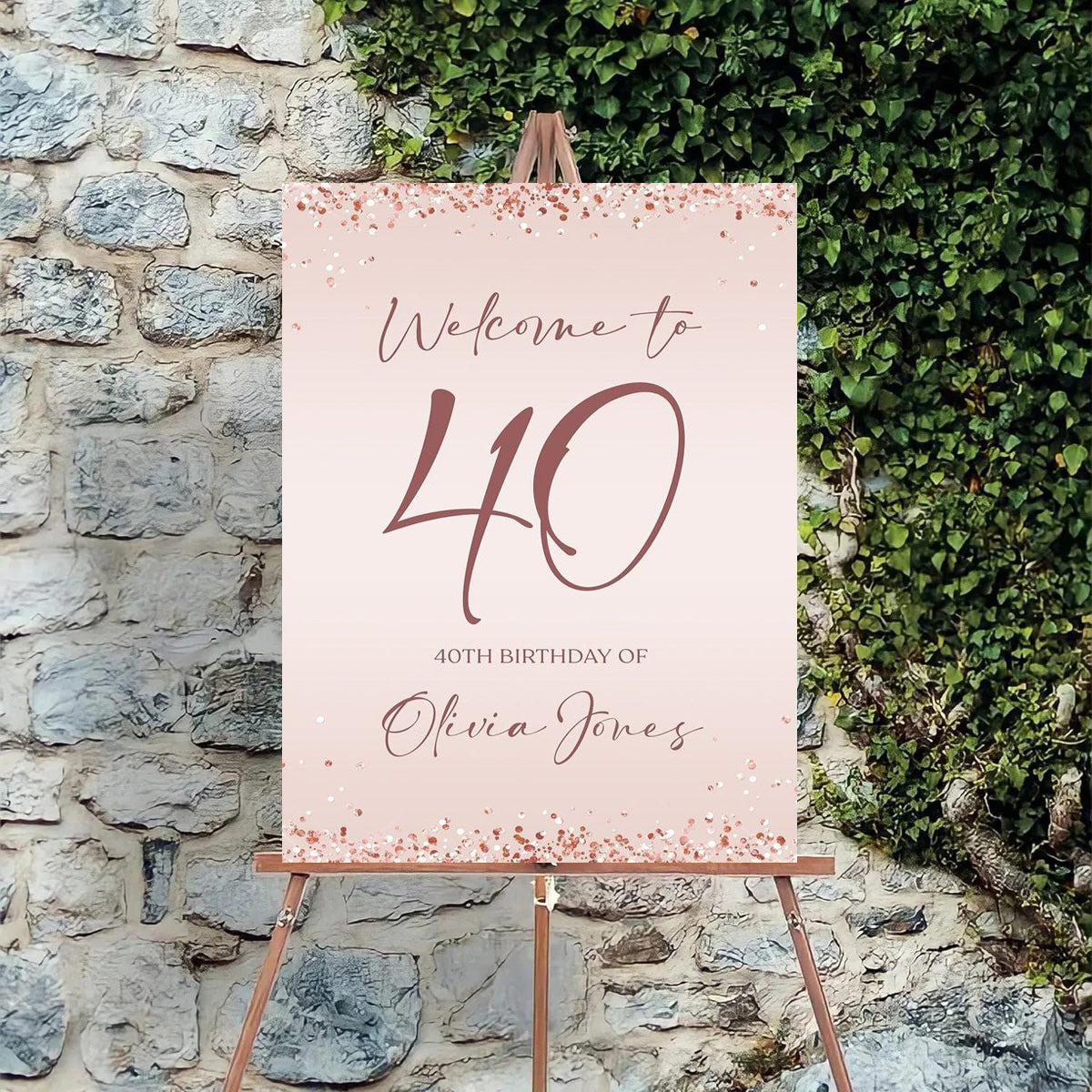 40th Birthday Milestone Birthday Party Welcome Board