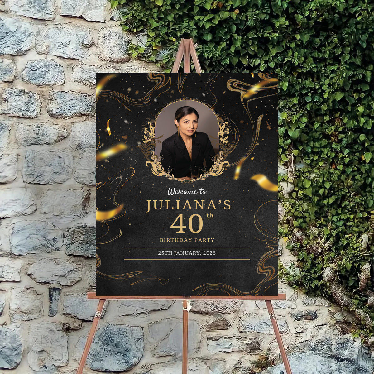 40th Birthday Milestone Birthday Party Welcome Board