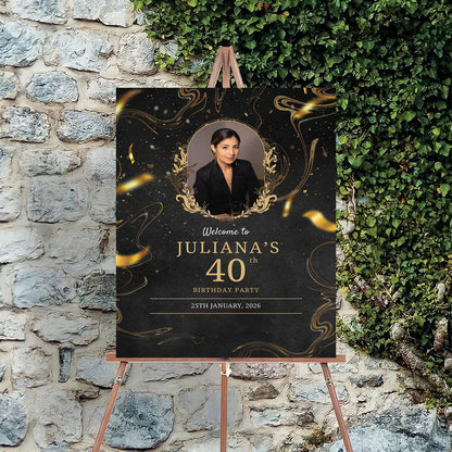 40th Birthday Milestone Birthday Party Welcome Board