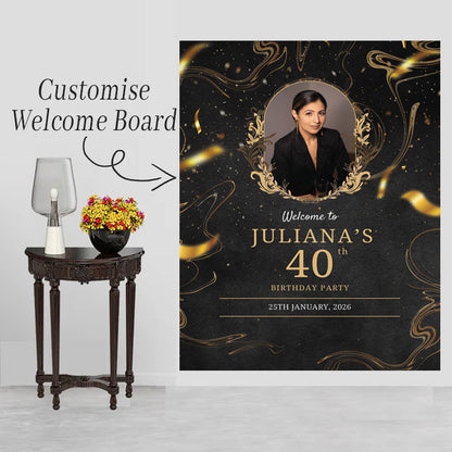 40th Birthday Milestone Birthday Party Welcome Board